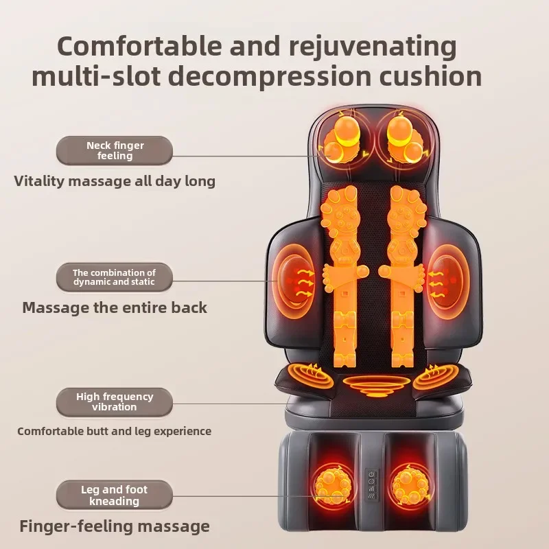 Full Body Massage Cushion Automatic Multi-functional Home Neck Shoulder Massager Waist Back Kneading Electric Massager Mattress