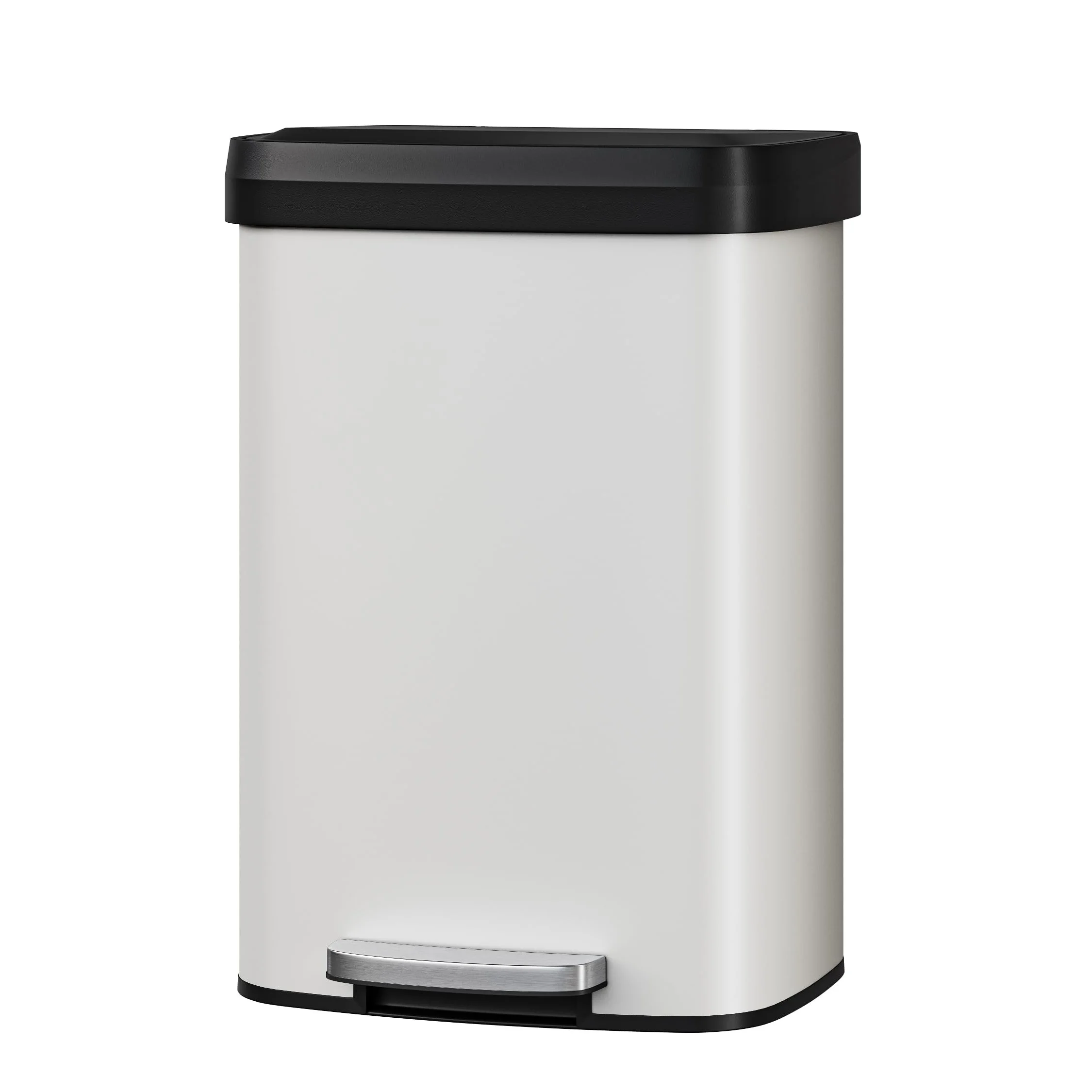 50L/60L Edelstahl Küchen-Mülleimer mit Fußpedal, herausnehmbaren Inneneimern, Abfalleimer für Haus, Küche, Bad
