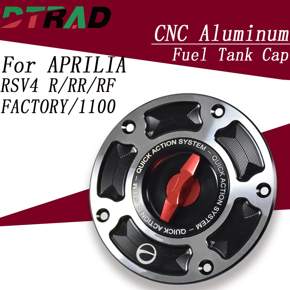 New Keyless Fuel Tank Cap For APRILIA RSV4 R/RR/RF/FACTORY /1100 2009-2025 Motorcycle Racing Quick Lock Oil Plug Gas Tank Cover