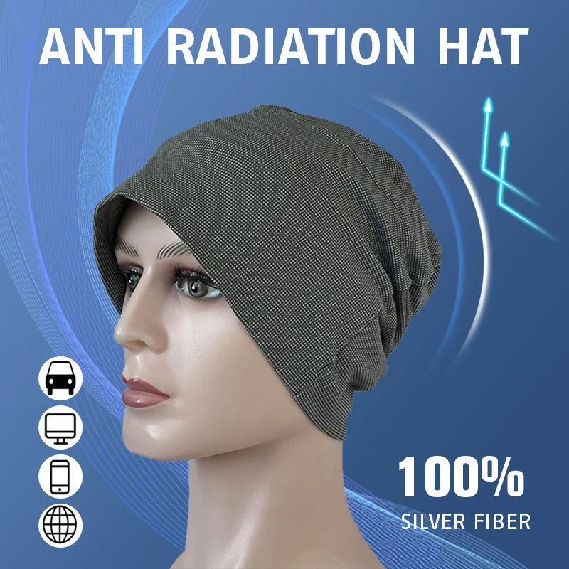 

Computer Anti Radiation Cap Silver Fiber Machine Room Anti Electromagnetic Radiation Cap Far Infrared Magnetic Negative Ion Cap