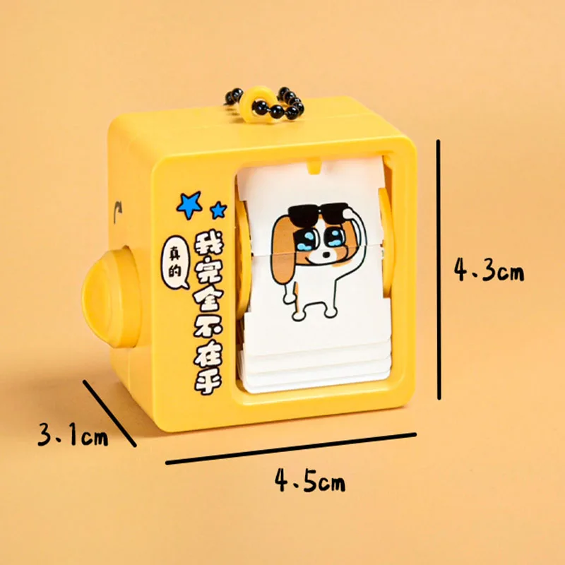 Cartoon-Buch-Flip-Animation-Maschine, Kreativer Schlüsselanhänger, Rucksack-Anhänger, Entspannungsspielzeug, kleines Geschenk, Fidget-Spielzeug, Neuheitenspielzeug – Detail 4