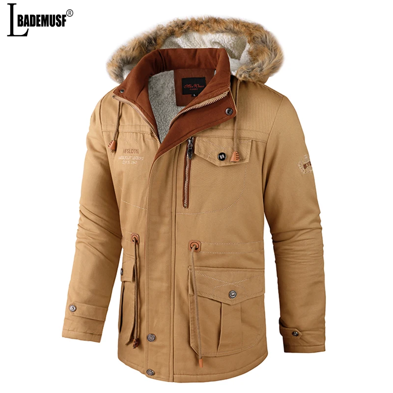 2022 Autumn Winter Thicken Fleece Warm Removable Hood Parka Men Fashion Casual Parka Outwear Men Windproof Zipper Parka Men 5XL