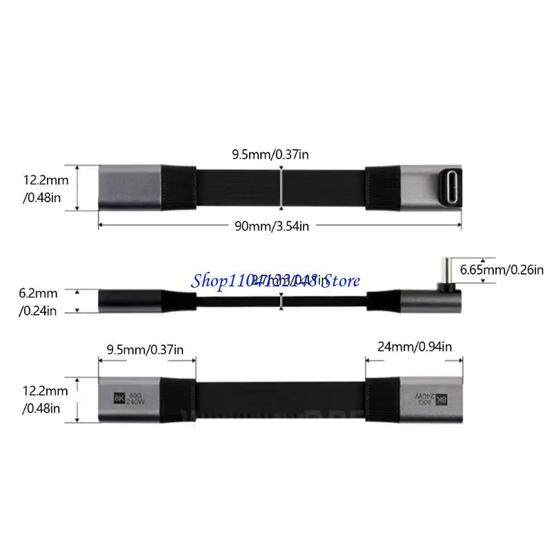 P9FA Highly speed USB4 V2.0 Type C Extension Cord Supports 80Gbps Transmission 8K Resolution And 100W Power Delivery