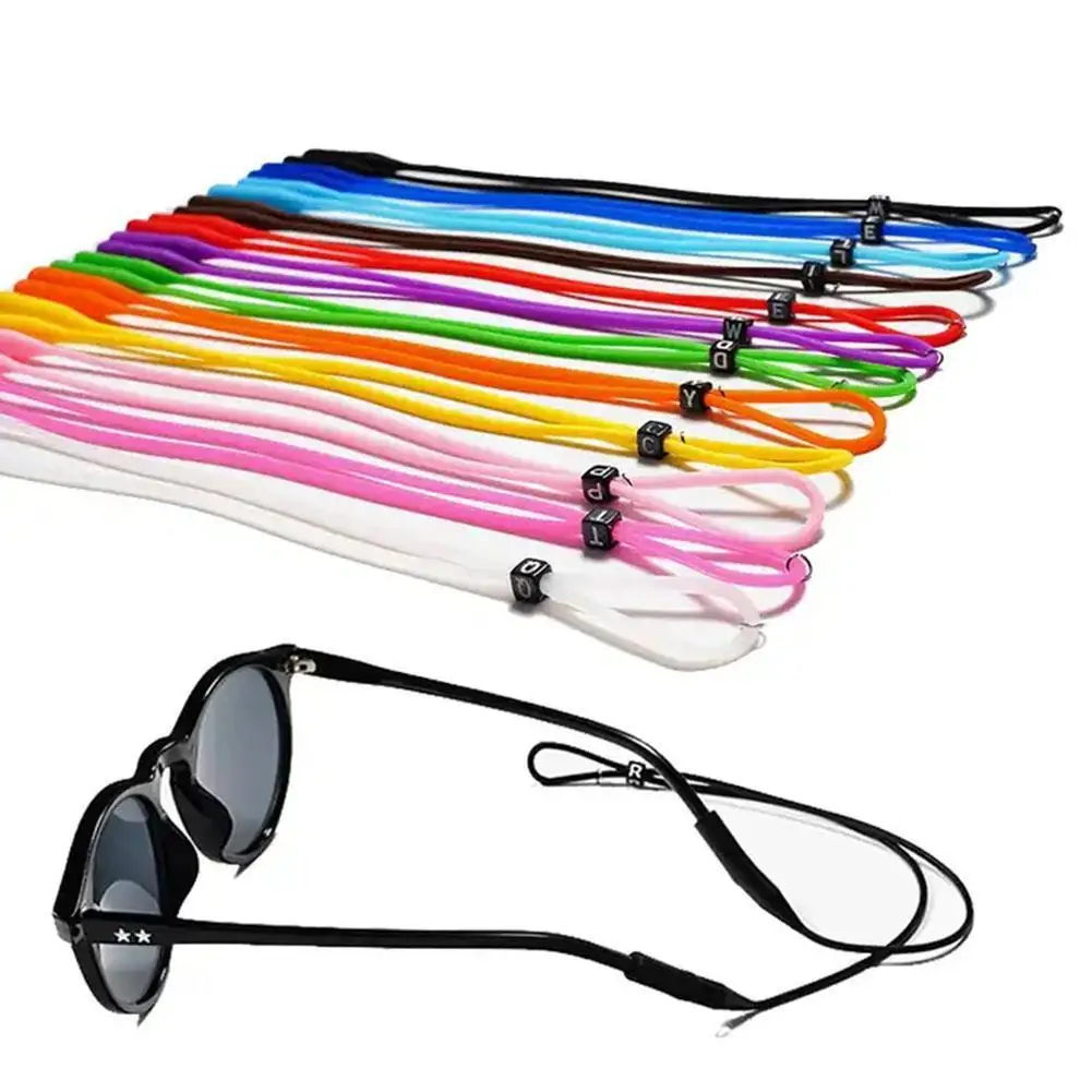 Fashion Sports Eyewear Retainer Candy Color Silicone Sunglasses Eyeglasses Straps Women Men Adjustable Glasses Elastic Holder