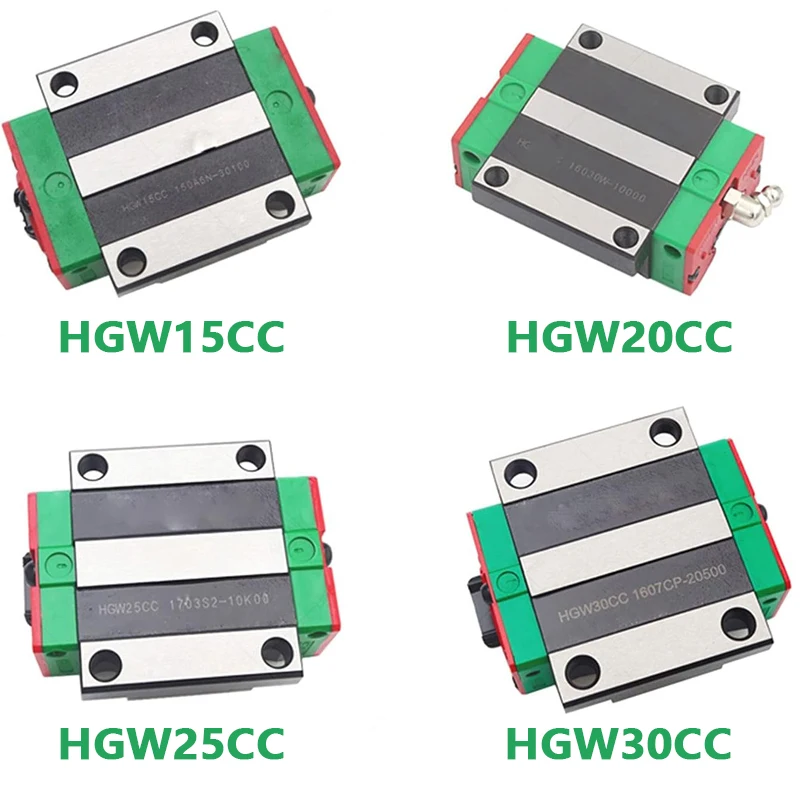 HGH15CA HGW15CC HGH20CA HGW20CC HGH25CA HGW25CC HGH30CA HGW30CC كتلة السكك الحديدية الخطية لـ HGR15 20 25 30 دليل خطي السكك الحديدية