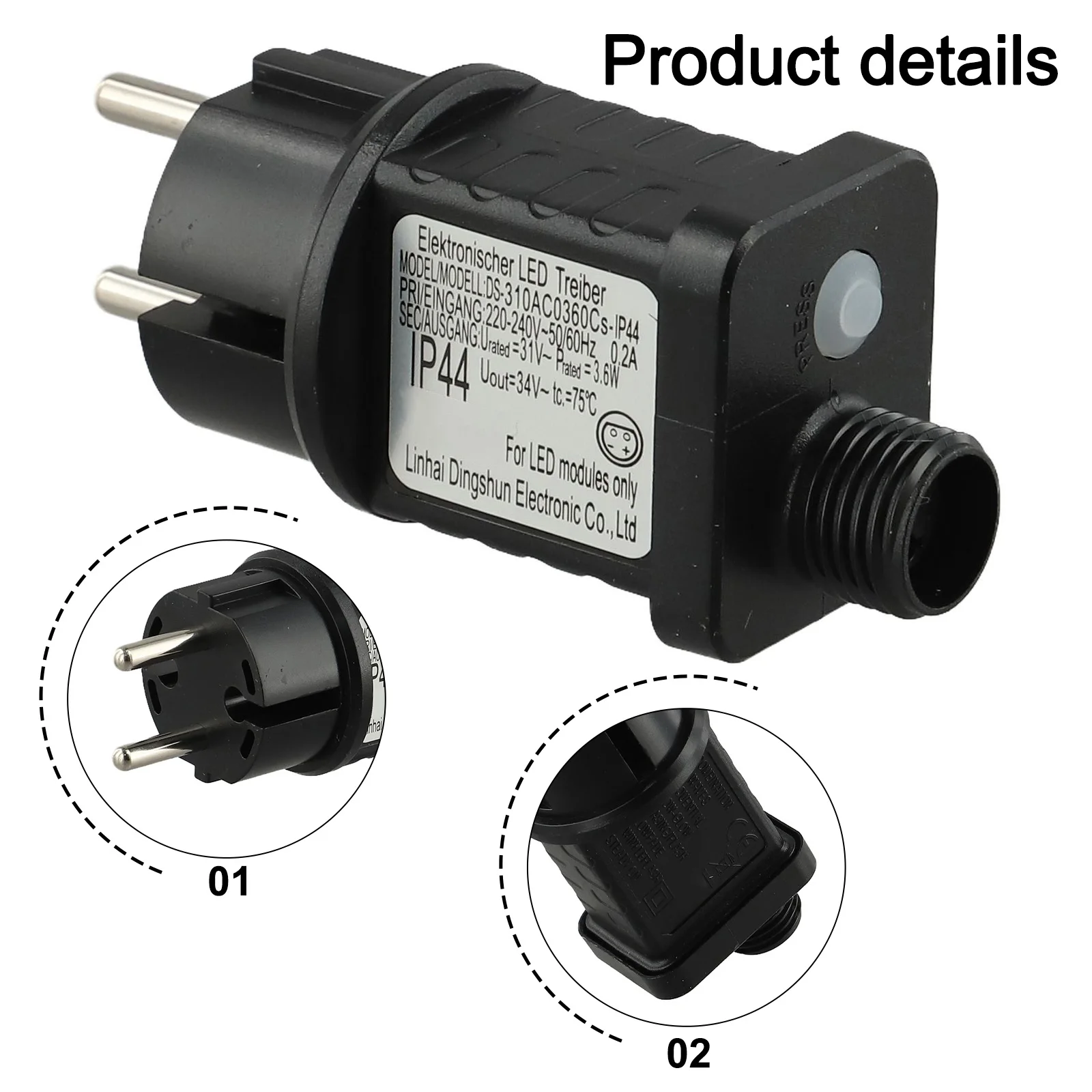 1pcs 31V EU 8Modes Power Adapter LED Fairy Light Transformer Driver LED Power Supply Power Adapter Function IP44 Waterproof