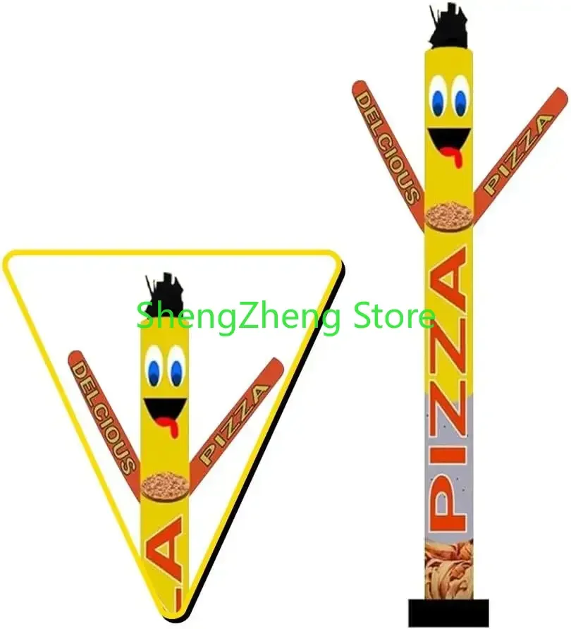 1Pcs 20ft Tall Pizza Air Inflatable Tube Man Dancer without Arrow Delicious Pizza Selling Tubeman Hand  (Blower Not Included)