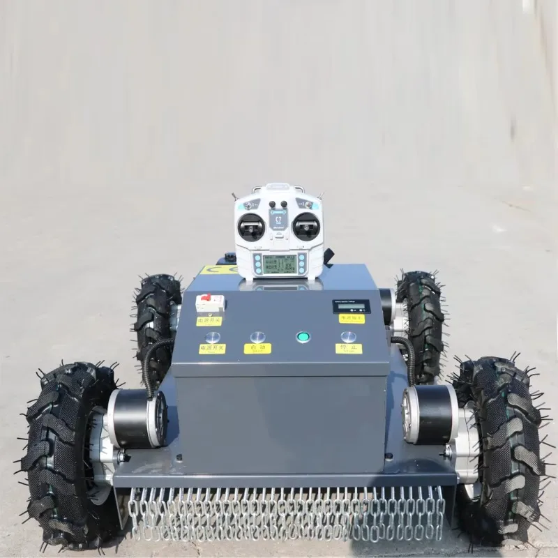 

High Mowing Machine Grass Cutting Machine 4-Wheel Remote Control Roboticic Lawn Mower