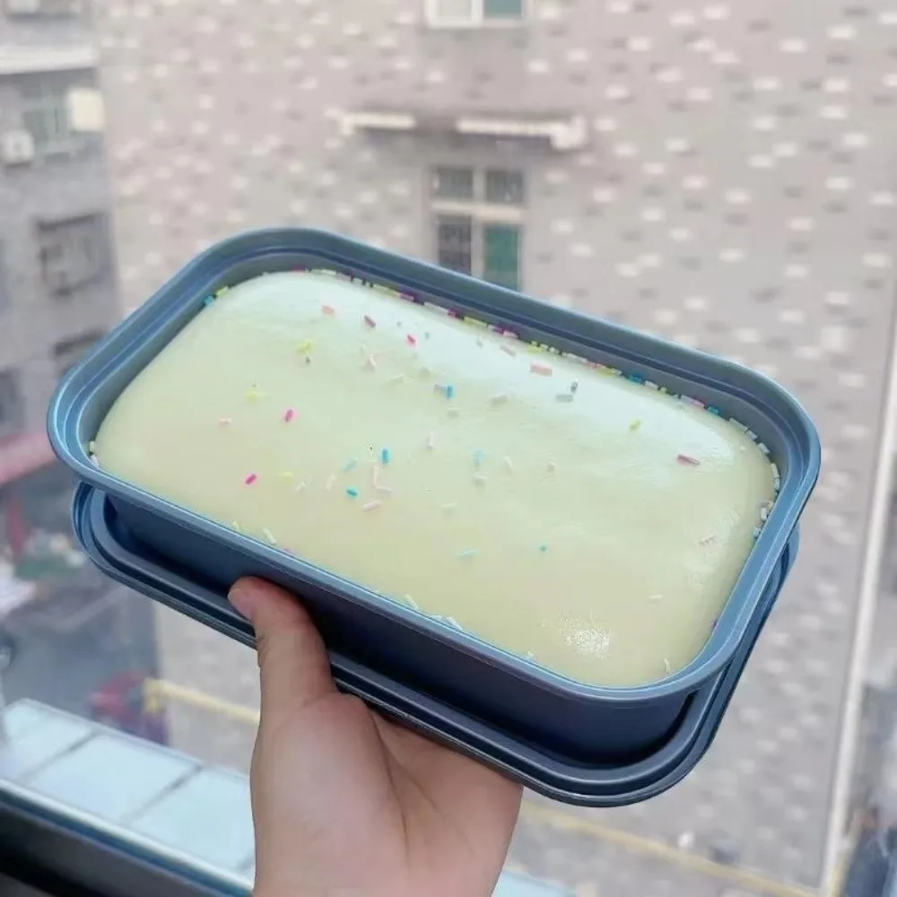 Realistic Cream Box Cake Squishy Slow Rising Super Soft Fidget Vibrant Color Flexible Slow Rising Calming Sensory