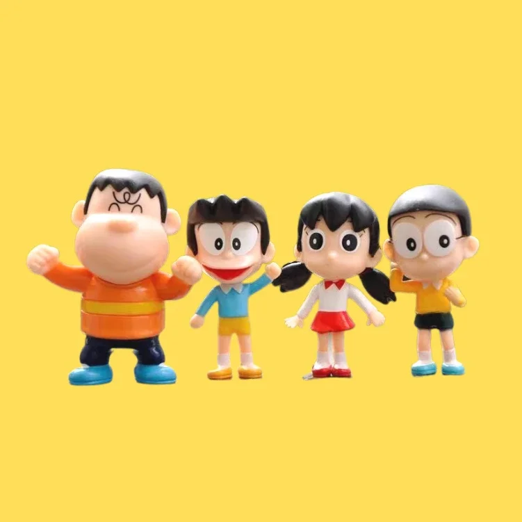 Doraemon Action Figures 8pcs Set Pvc Doll Peripheral Cute Cartoon Tabletop Decoration Anime Figure Room Ornament Children Gift