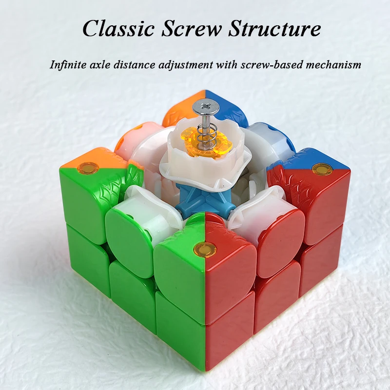 Cubo magnetico singolo senza adesivo Versione antica X3 Struttura classica a vite ABS naturale Cubo magico ecologico Puzzle Miglior regalo