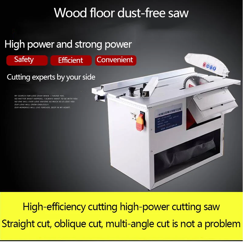Imagem -06 - Elétrica Livre de Poeira Deslizante Table Saw Jd150c Deslizante Table Saw Carpintaria Floor Miter Corte Velocidade Ajustável 1500w
