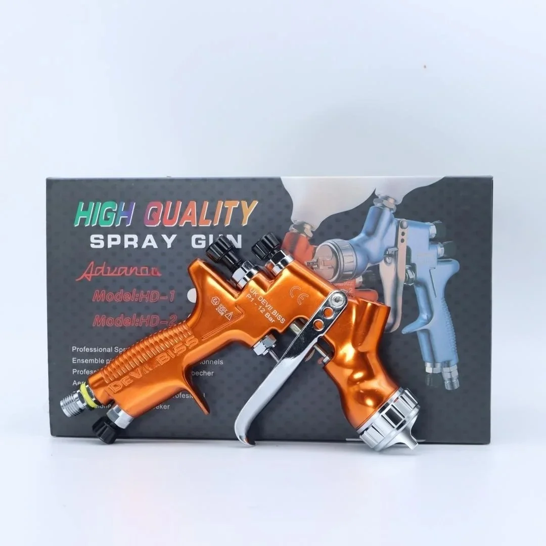 Tpaitlss HD-2 Gravity Feed Spray Paint Gun for All Auto Paint ,Furniture with 600 ML Paint Cup 1.3 Mm Tip Water Based Airbrush