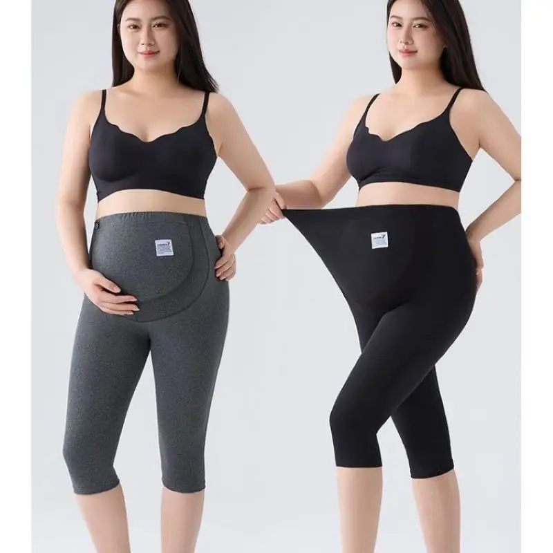calcas-ajustaveis-para-mulheres-gravidas-de-verao-leggings-de-yoga-de-cintura-alta-tamanhos-grandes-capris-slim-para-maternidade