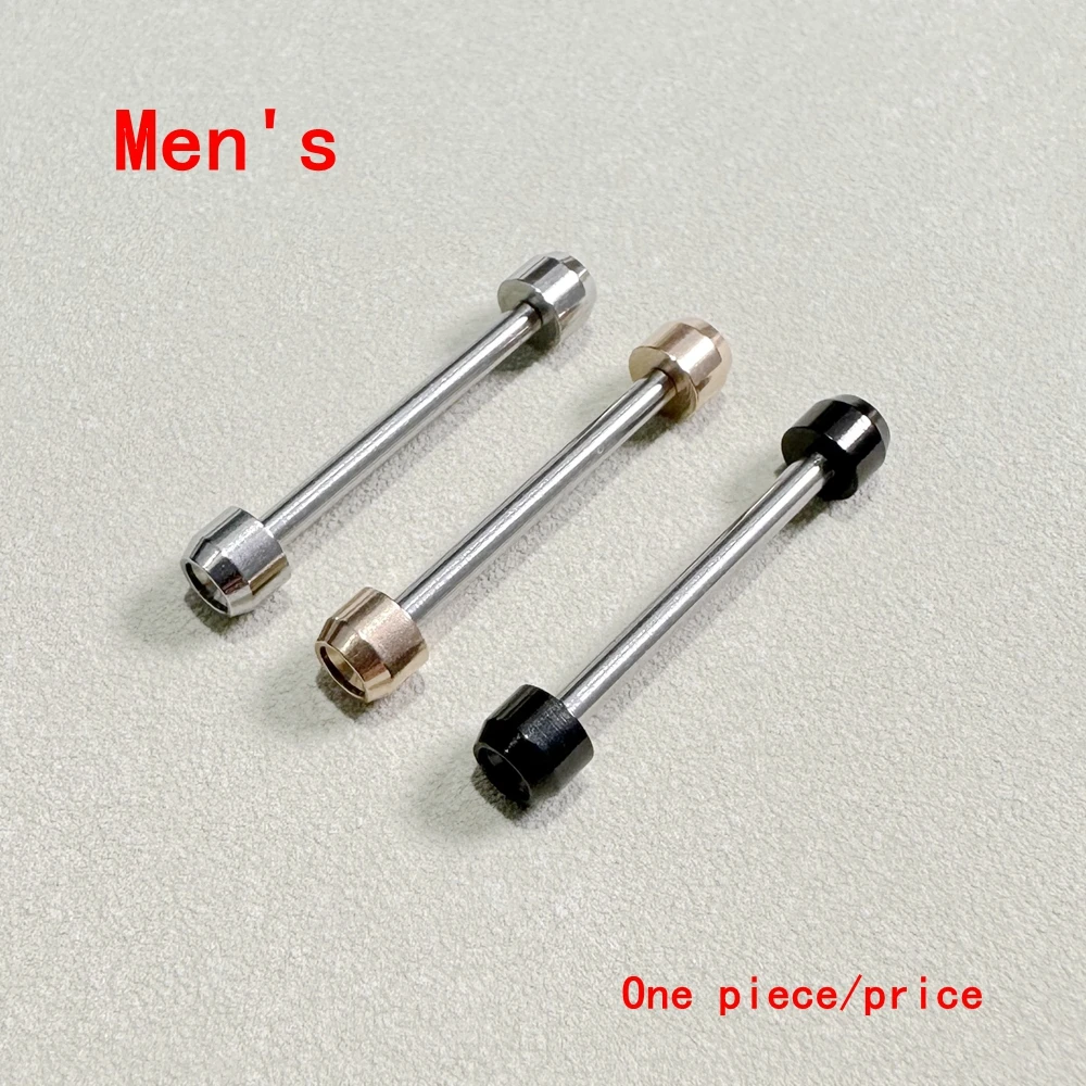 Es adecuado para tornillos Tissot T048, eje fijo de acero inoxidable, oro rosa/negro, sujetadores para correas de reloj para hombres/mujeres
