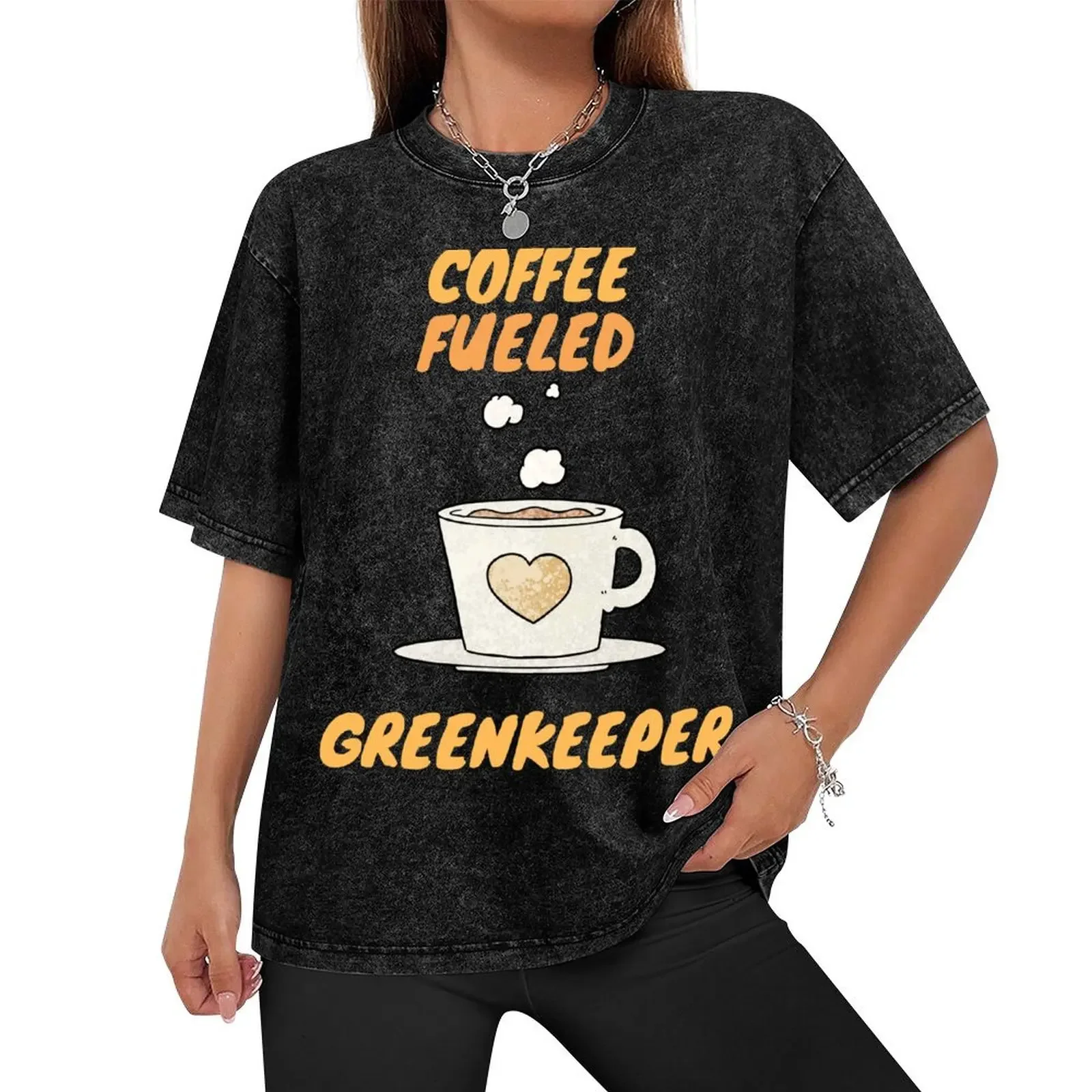 Coffee fueled greenkeeper T-Shirt quick-drying summer top tees shirts men graphic