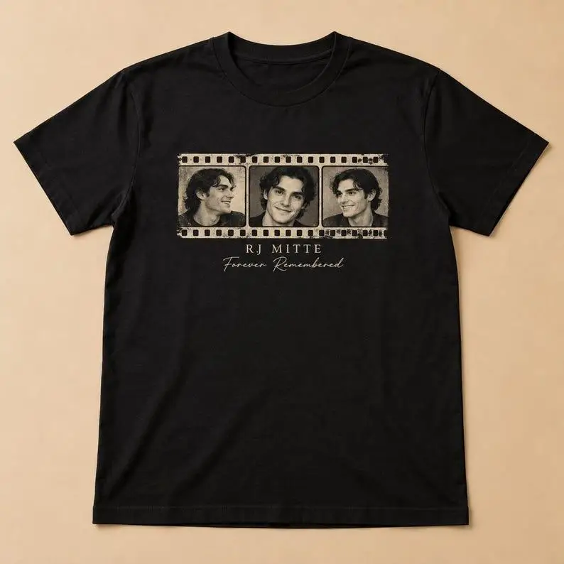 RJ Mitte Tribute Shirt, Your Light Lives on T-Shirt, Star Portrait Memorial Tee, Remembrance Gift for Fans, Rip Rj Tee, Honor Rj Shirt