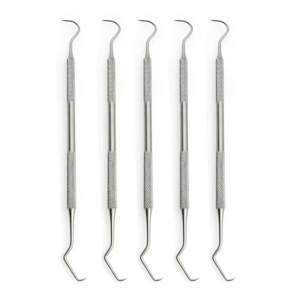 1PCS Double Hook Tooth Dental Explorer Probe Dentist Tool Stainless Steel Dental Tool Teeth Clean Hygiene Explorer Probe hook