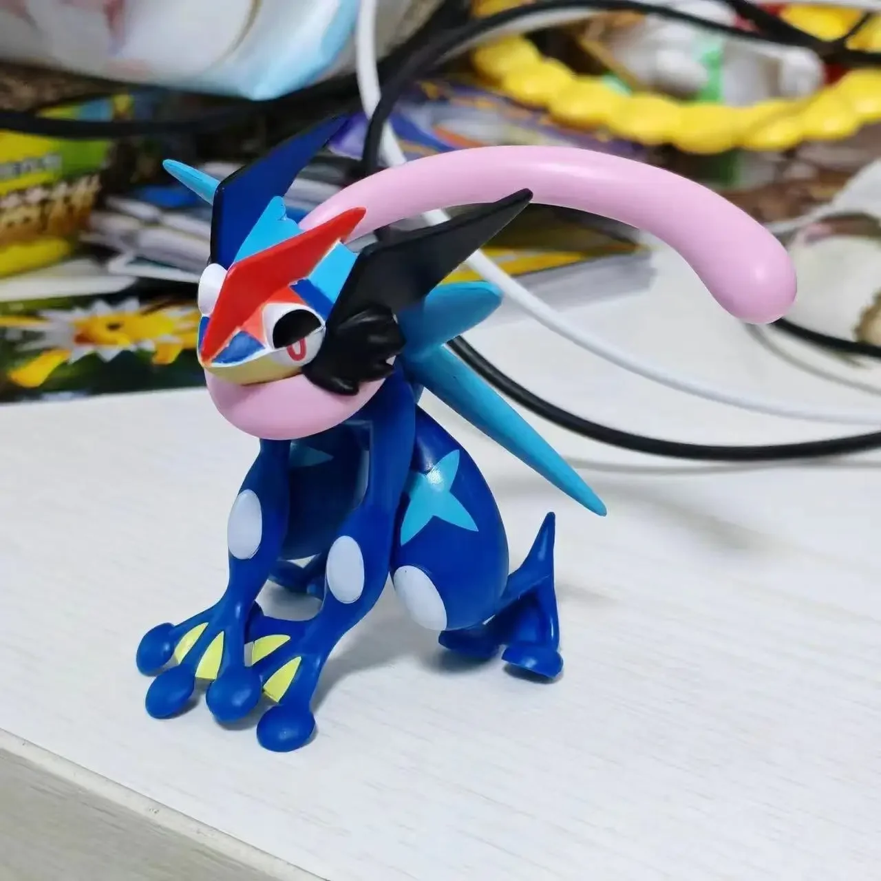 MINISO Pokemon Anime rysunek Greninja Transformer Ball zabawka czarodziej fajne Morphing modele zabawki prezenty urodzinowe dla dzieci