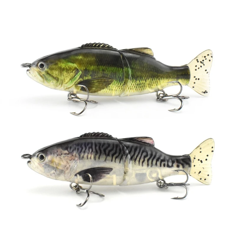 

100mm/19.29g sea fishing two section sinking iron link soft tail gliding lure, fake bait biomimetic bait