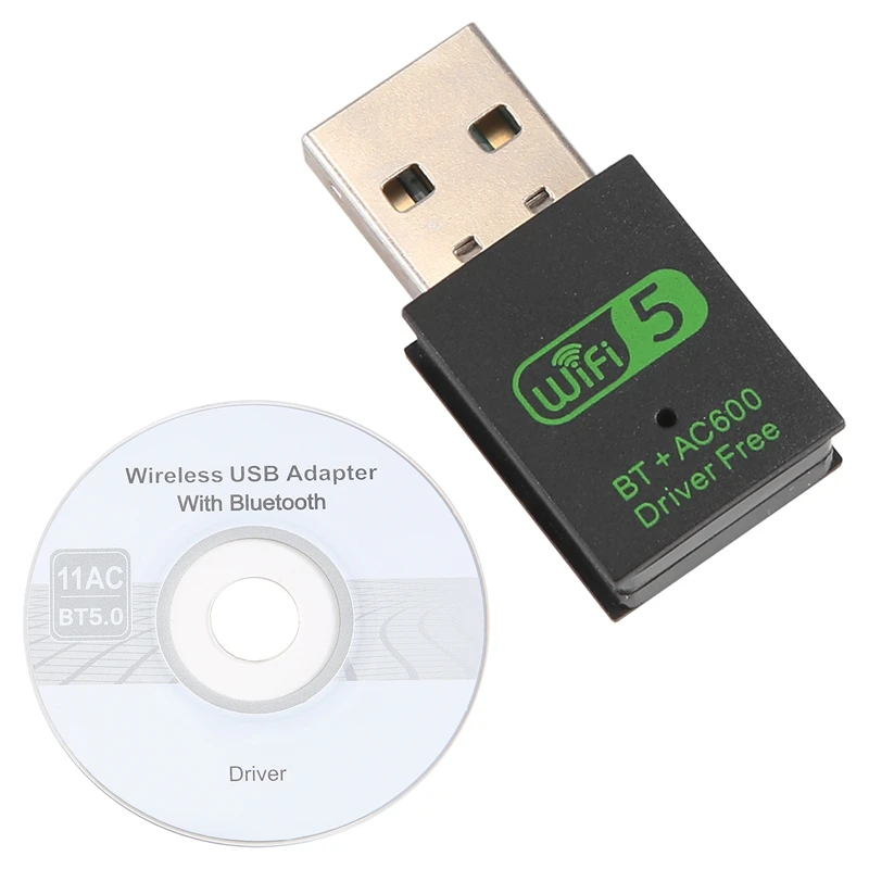 

USB Wifi Bluetooth Adapter, 600Mbps Dual Band Wireless Network External Receiver,Wifi Dongle For PC/Laptop/Desktop