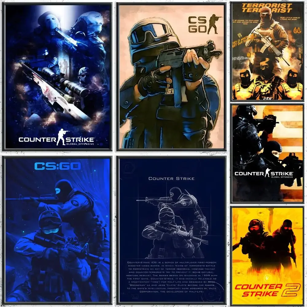 Trending Game C-Counter-Strike: Global OffensiveS Poster HD Self-Adhesive No Residue After Removal Ideal for All Kinds of Wall