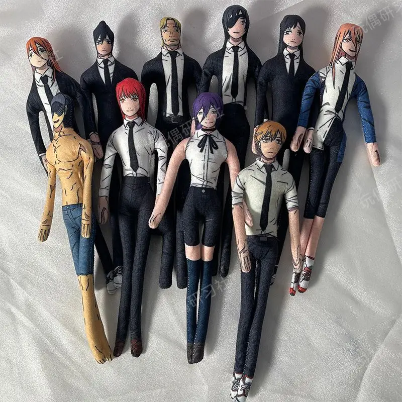 

Плюшевые куклы-фигурки по аниме «Человек-бензопила» (28 см), двусторонние, с индивидуальным дизайном, Денджи и Пауэр, абстрактные фигурки-скелеты с изгибами