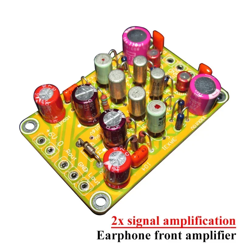 

2X Amplification Headphone Dual Channel Preamplifier Board Germanium Tube Split Element Amplification for CD Player Mobile Phone