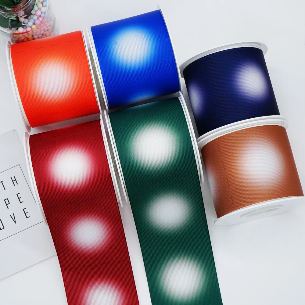 5 Yards Dots Printed Grosgrain Satin Ribbons For Bows DIY Craft Decoration Packaging Supplies. 61471