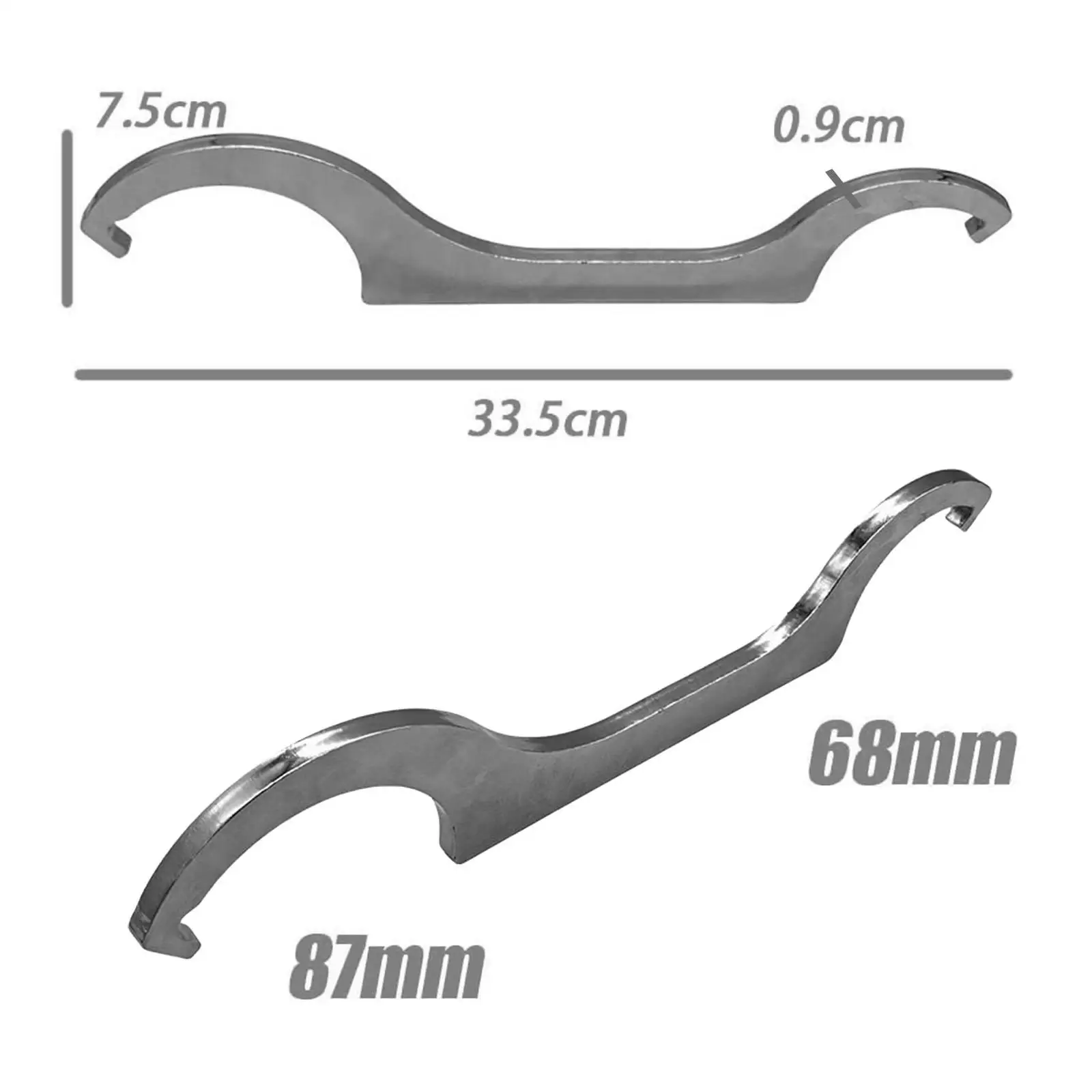 Motorcycle Shock Spanner Wrench Dual Sided Replacement Coilover Wrench 68mm and 87mm Remover Motorcycle Parts Accessories