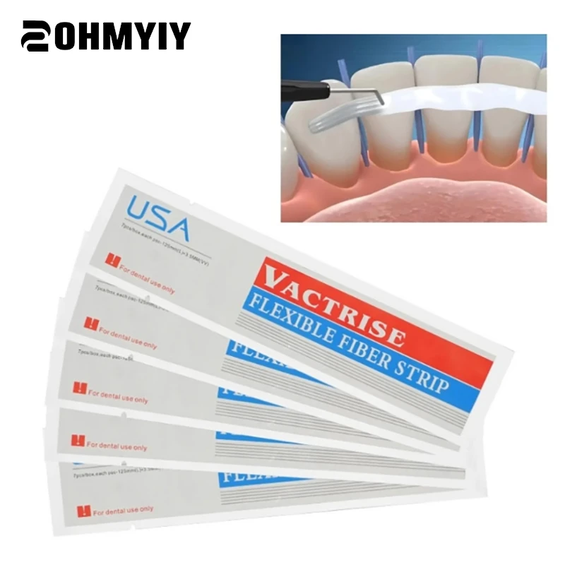 7PCS/1pcs Dental Material Flexible Fiber Strip Glass Splint Loose Tooth Fixation Strips Light Cure Bonding Orthodontic Retainer