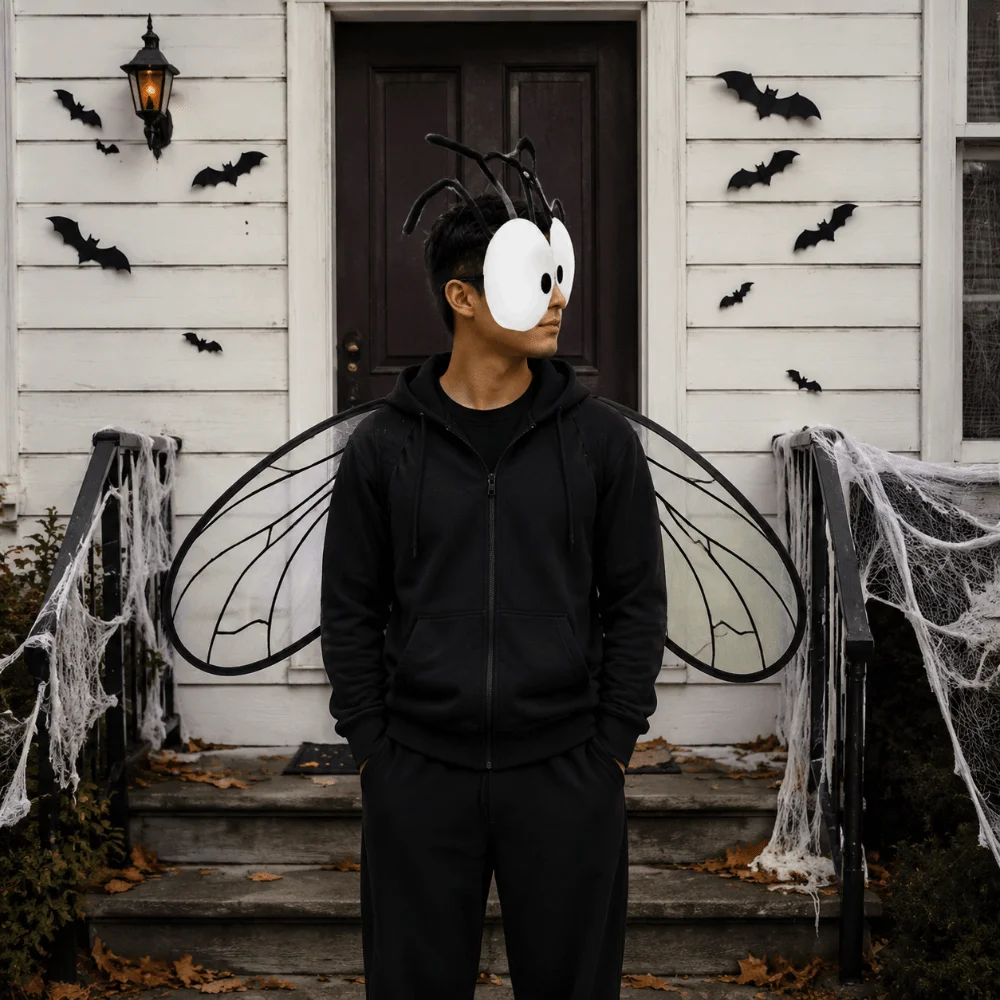 Lightweight Bugs Fly Wings Sparkle Insect Party Wings Elastic Straps Handmade Craft Cosplay Fly Wings Children