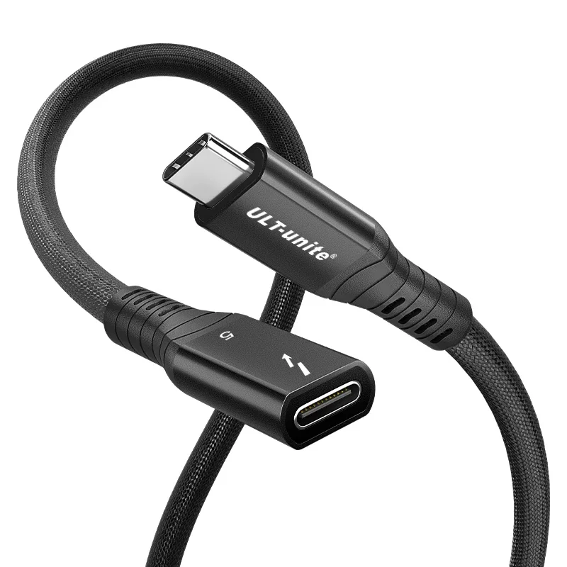 Câble d'extension Thunderbolt 5 240W 120 Gbps 16K/8K compatible avec TB4/USB4/3.2 pour ordinateur portable/moniteur/PC