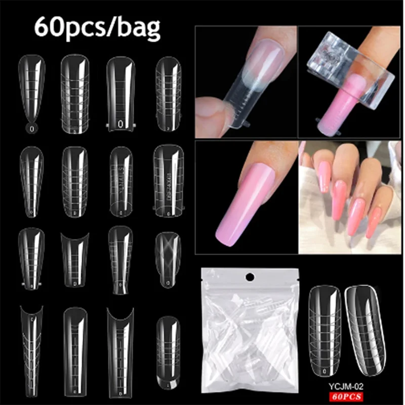 Extension False Nails Art Tips Acrylic Fake Finger Gel Polish Mold Sculpted Full Cover Press on Nails Manicures Accessories Tool