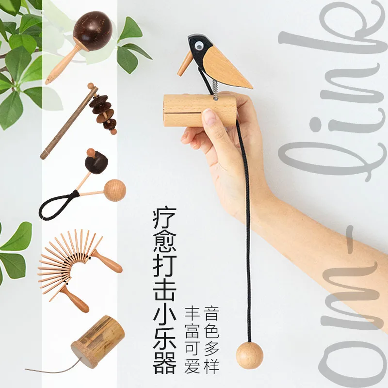 Handmade Bamboo Shaker Rattle Thunder Drum Bird Caller Sound Healing Percussion Instrument