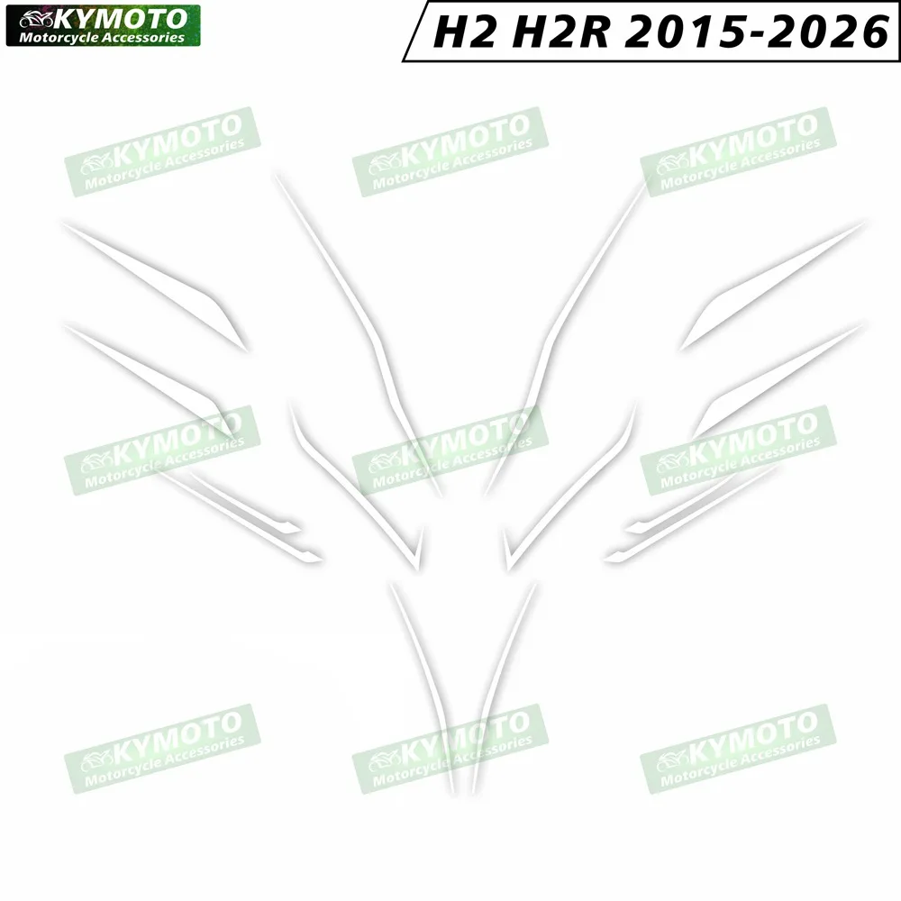 For Ninja H2-15 H2R-15 H2 2015-2026 motorcycles full-body stripe decals fairing racing waterproof sticker decorations