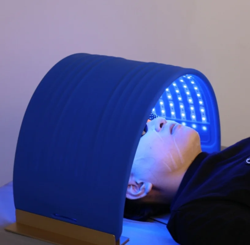 Máquina de terapia de luz led de silicone, 7 cores, luz vermelha, luz azul, amarela, verde, rejuvenescimento da pele, salão de beleza, spa