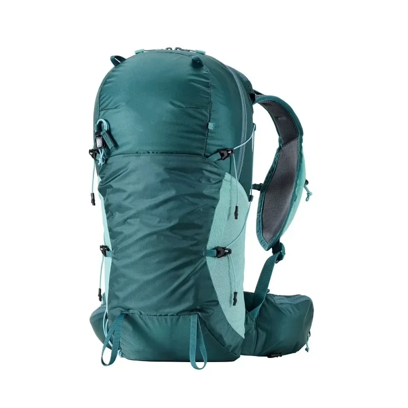 

Lightweight large capacity nylon waterproof hiking camping breathable carry weight reduction contrasting color outdoor backpack