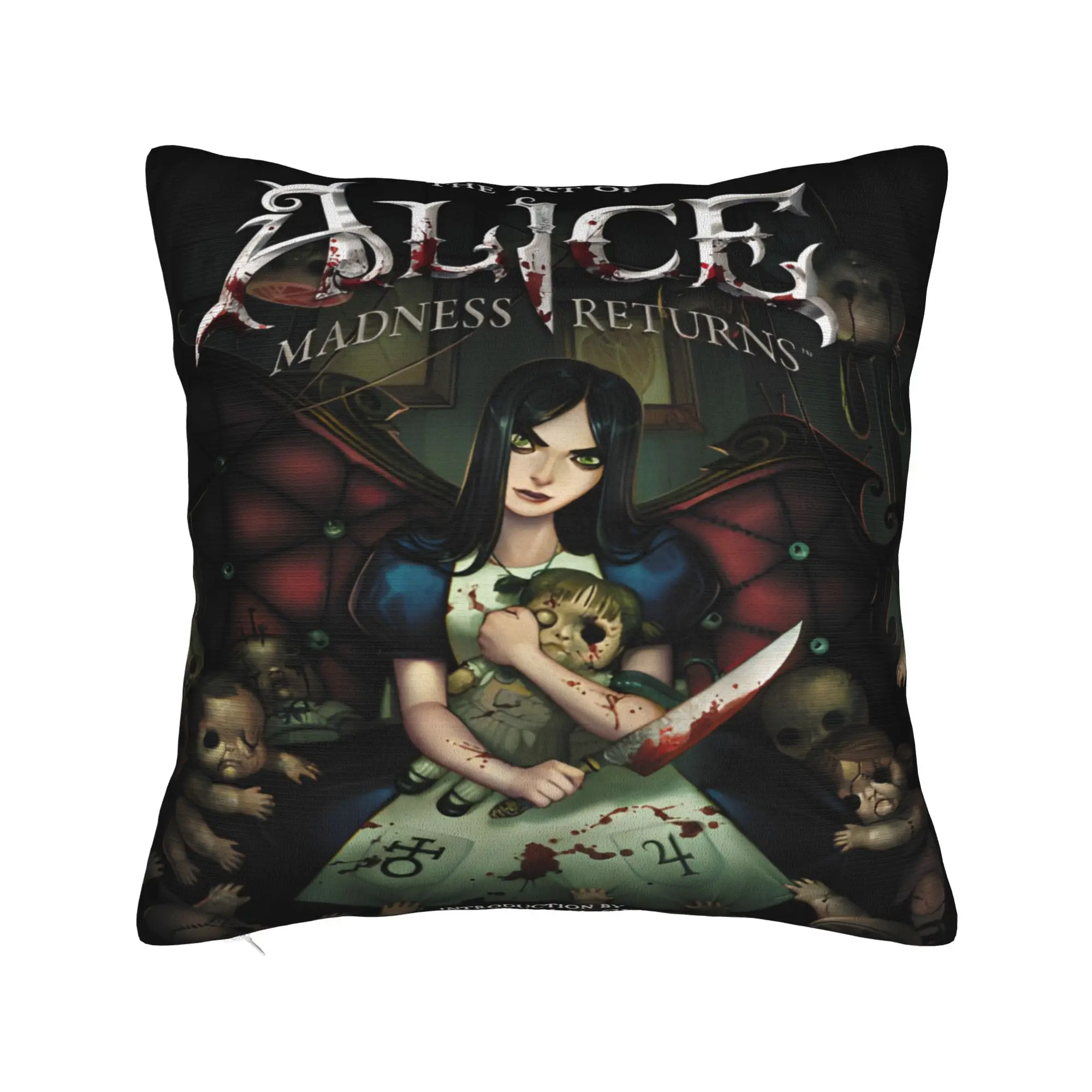 A-Alice Madness Returns Pillow Cover Game  Comfy Cushion Cover Retro Trendy Pillow Case For Chair Sofa Home Decor