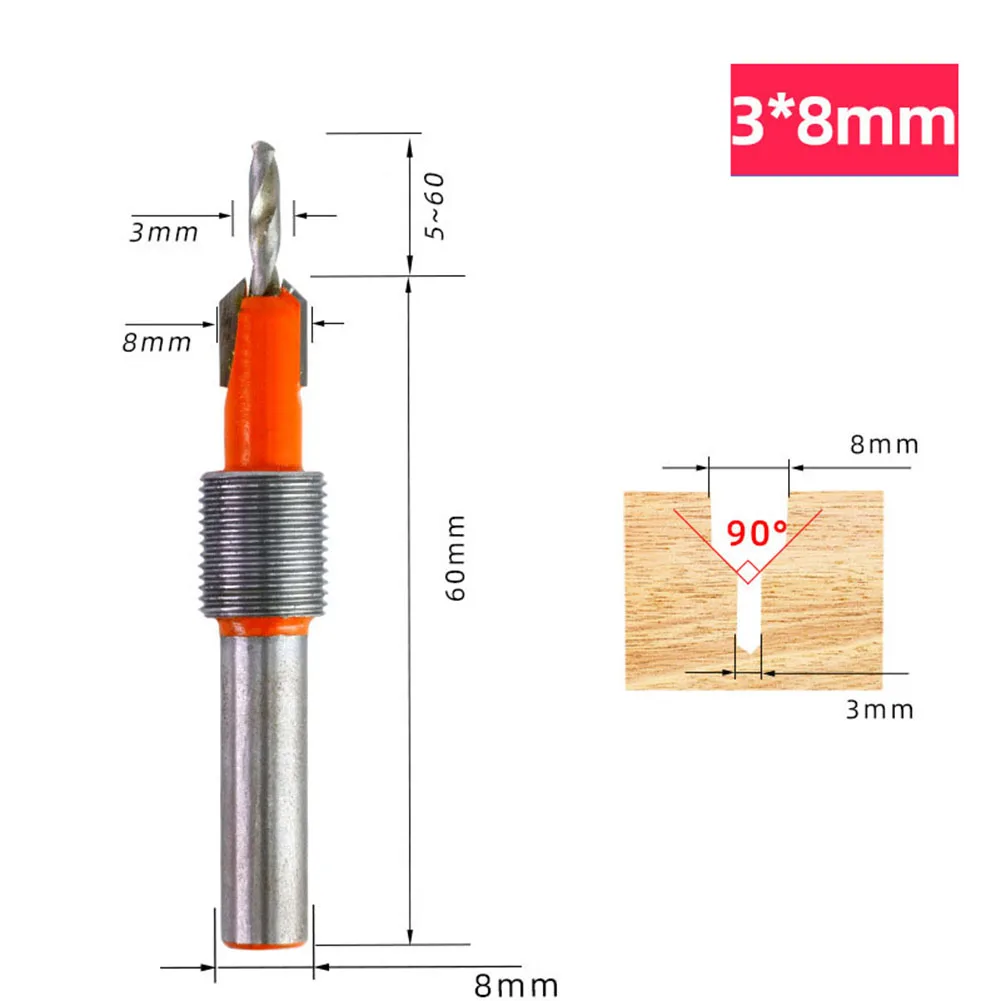 Router Bit for Precision Cuts and Splinter Protection High Hook & Shear Angles Industrial Quality Steel (8mm/10mm Shank)