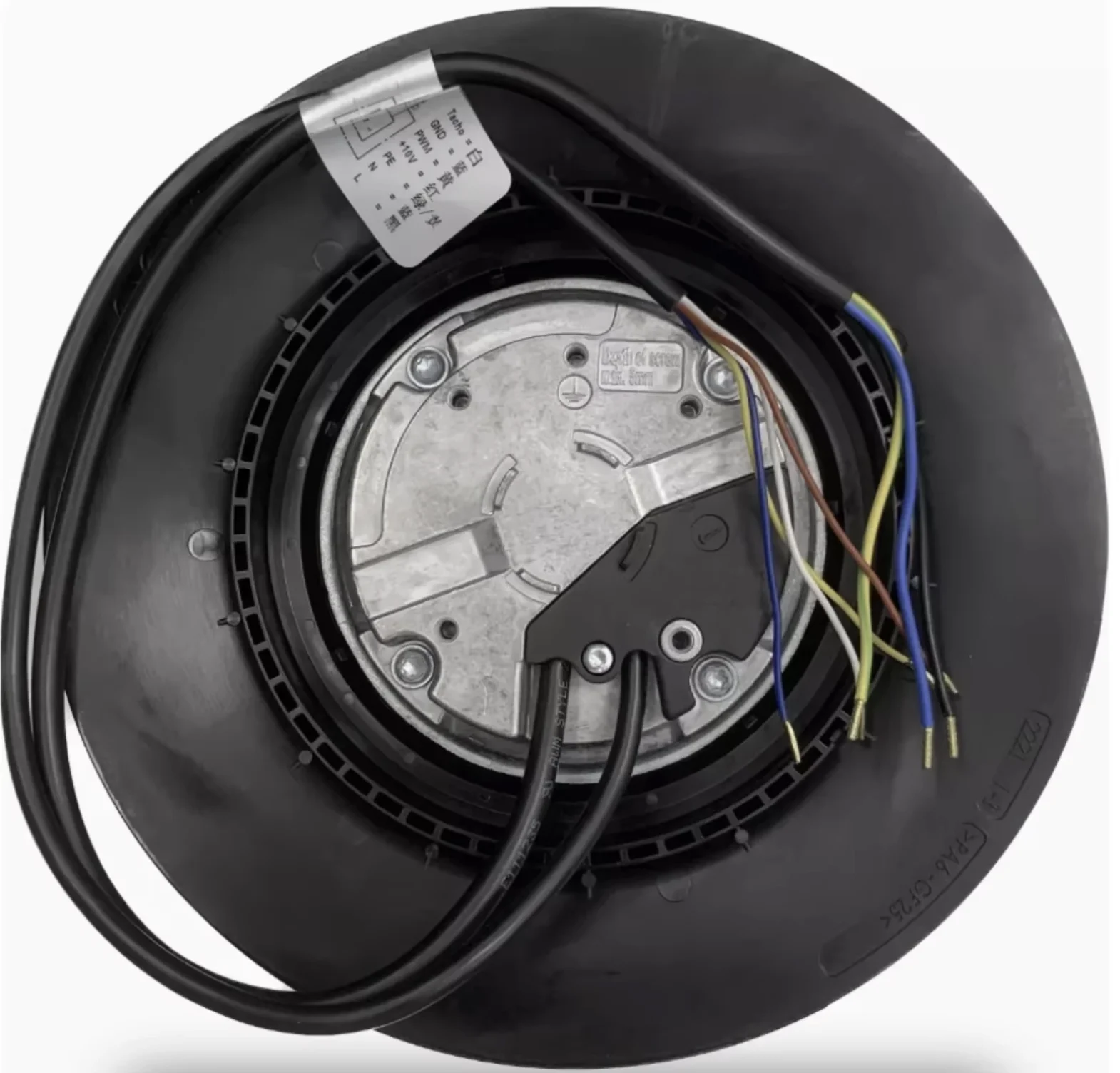R3G190-RC05-03 Impeller AC 230V 190X71.4mm Round 433CFM 83W 3200RPM Leadwires Centrifugal Cooling Fans