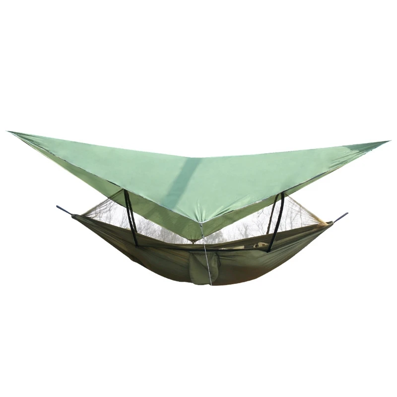

Outdoor Double Camping Hammock With Mosquito Net And Rain Fly Tarp Lightweight Parachute Hammocks For Travel Hiking