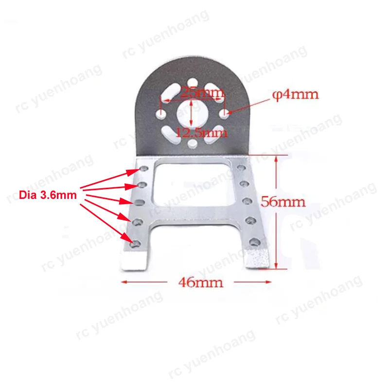 Asiento de Motor B36/B40, soporte de Base de Motor de potencia integrada de aleación de aluminio con distancia de orificio de 25mm para barco catamarán RC, 2 uds.