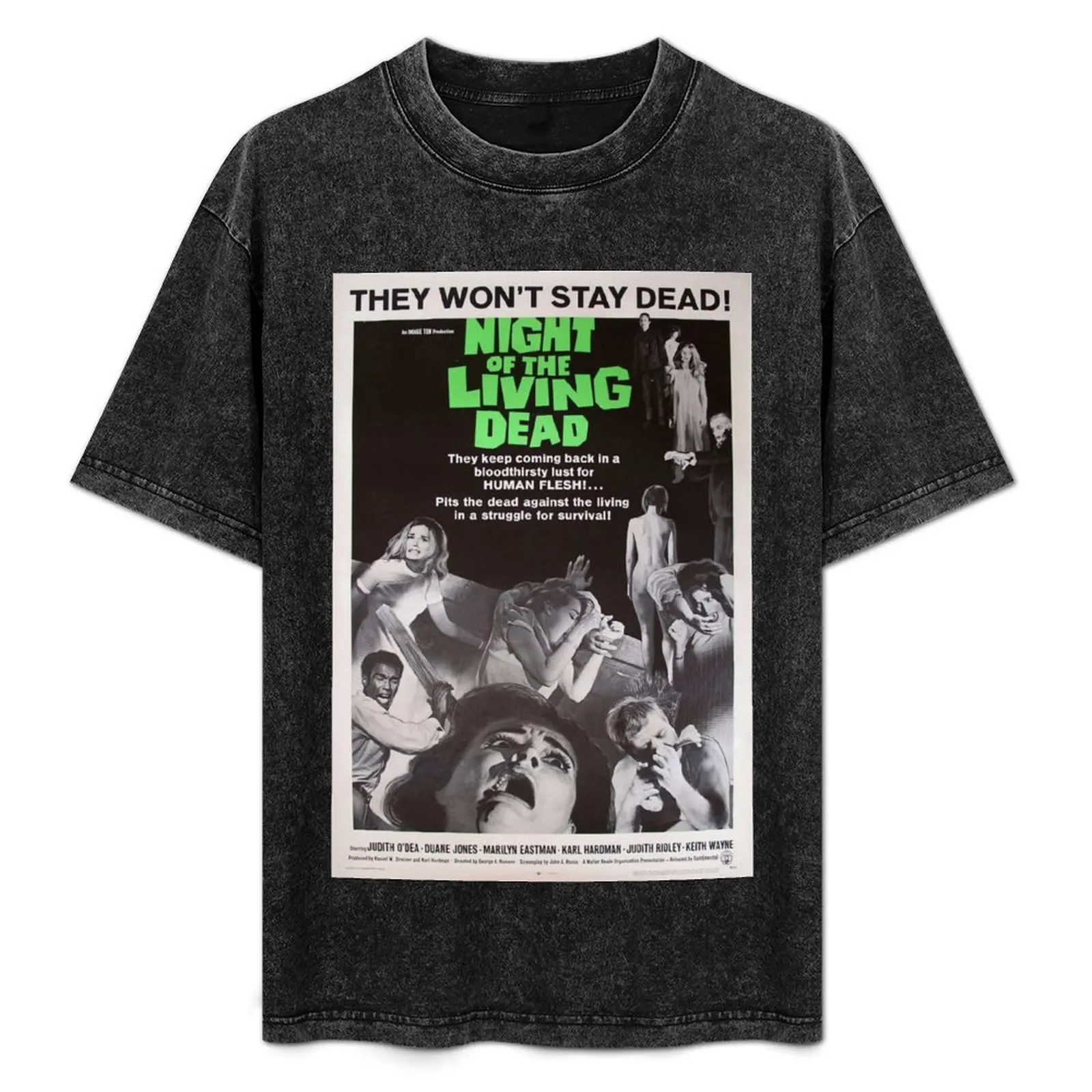 Night of the living dead T-Shirt Basic Solid Color Short Sleeve Cotton Top