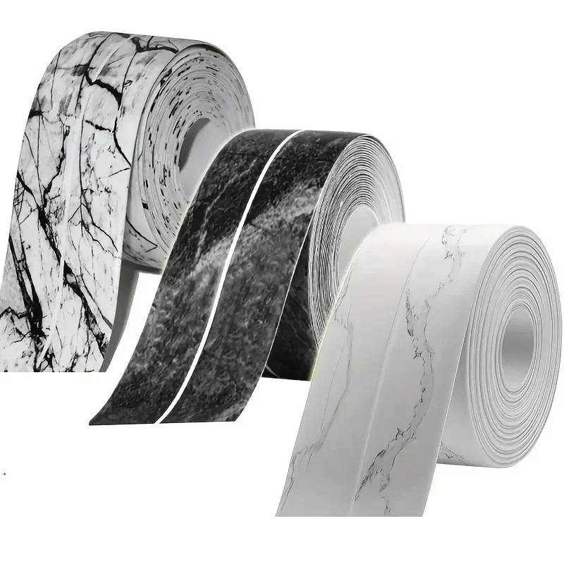 1 Roll LDQ Self-Adhesive PVC Caulk Tape -  Waterproof Easy to Apply Durable Sealant for Bathroom Kitchen Countertop