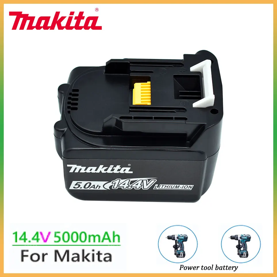 

Original Makita 5000mAh 14.4V Rechargeable Li-ion Battery For Makita 14V Power Tools 5.0Ah Batteries BL1460 BL1430 1415 194066-1