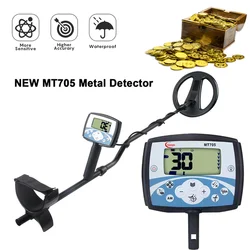 Detector de metales de alta gama MT705, buscador de oro, de 2,5 m profundidad subterránea, Detector de tesoros, detección de Pinpointer impermeable