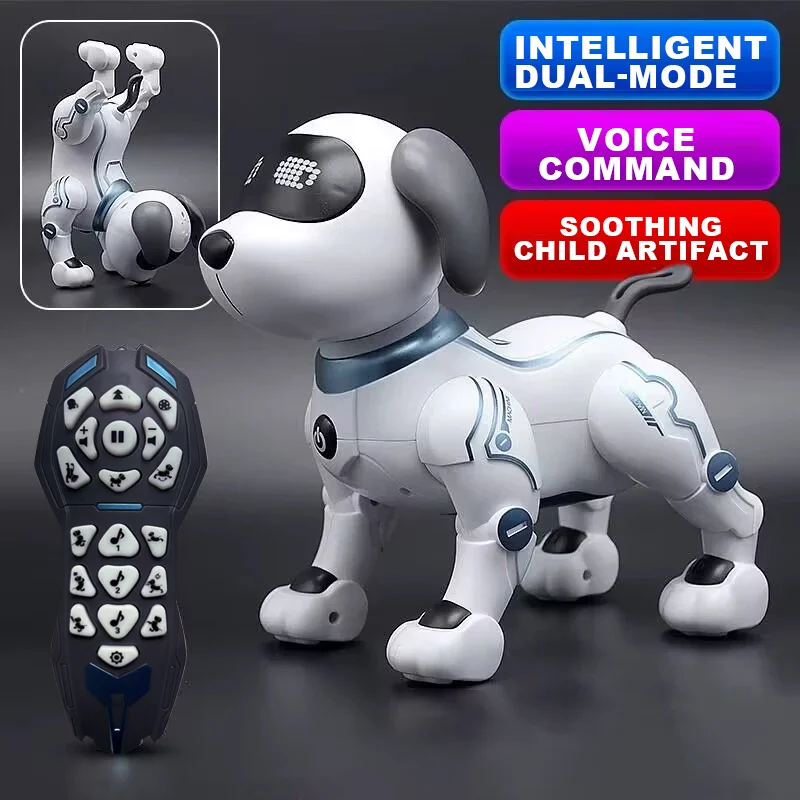 어린이 AI 지능형 애완견 지능형 프로그래밍 음성 터치 감지 기계 개 로봇 완벽한 어린이 선물