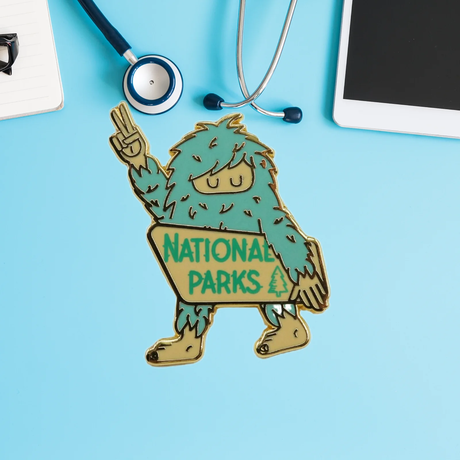 “National Parks Kawaii Sasquatch Enamel Pins Fun Brooch Bookbag Clothes Hat Decoration ”