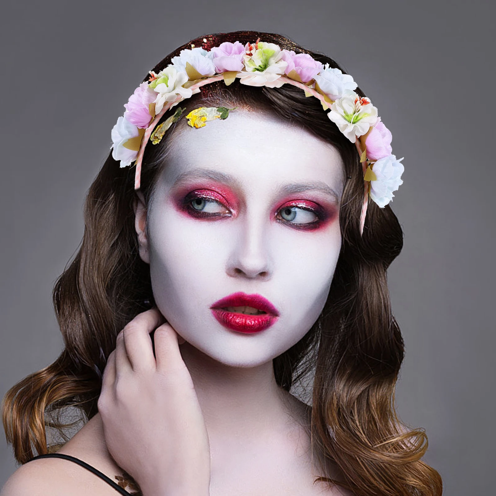 

Artificial Flower Headband Floral Hair Headpiece Wedding Party Accessories ComfortableHeadbands Women Hair Flowers